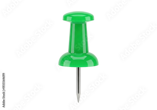Wallpaper Mural A vibrant green push pin standing upright against a white background isolated on transparent background Torontodigital.ca