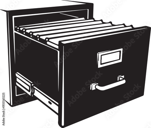 Black silhouette of a rabbit running quickly on white