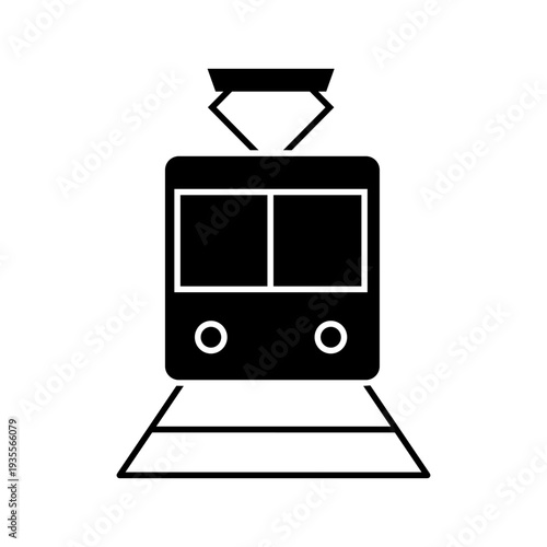 Train icon vector. Public transport illustration sign. Metro symbol or logo.