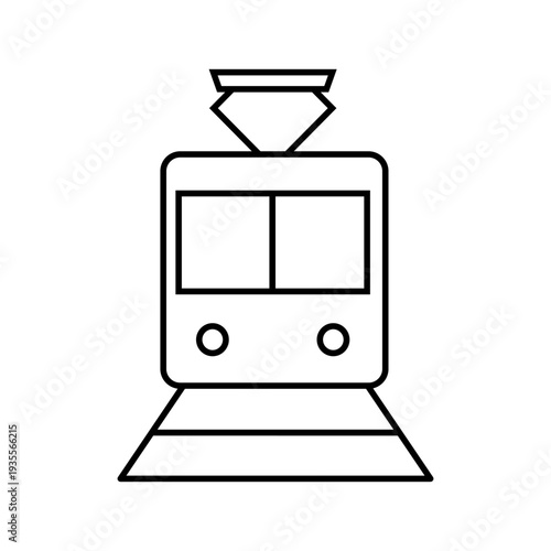 Train icon vector. Public transport illustration sign. Metro symbol or logo.