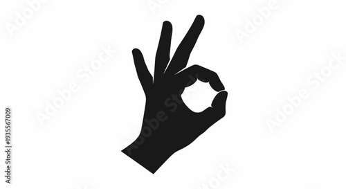Hand Showing OK Gesture Sign of Approval and Success, Isolated White Background.