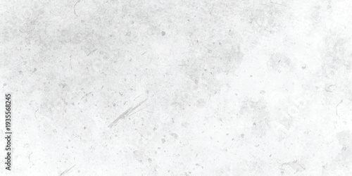 Abstract White Grunge Concrete Wall Texture; Distressed Rusty Crack and Scratch Vector Background, Vintage Dusty Rough Stone Surface, Minimalist White Stucco Flat Lay Table Top Design