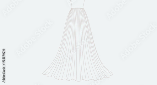 White Flowing Long Evening Gown Dress Fashion.