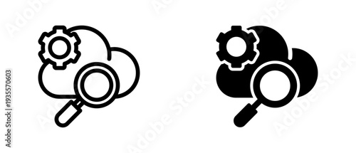 Browser icon set with style outline and solid. vector simple elements for design and presentation.