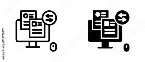 Gas Station icon set with style outline and solid. vector simple elements for design and presentation.