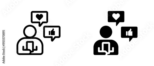 Briefcase icon set with style outline and solid. vector simple elements for design and presentation.