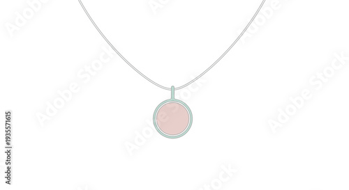 Silver Necklace with Pink Pendant Jewelry.