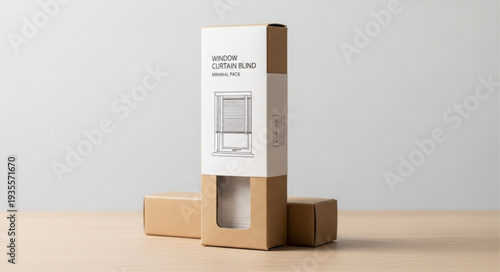 Cardboard packaging box with product information label.