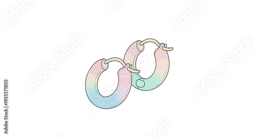 Pastel Rainbow Hoop Earrings Fashion Jewelry.