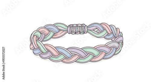 Colorful Braided Metallic Bracelet with Clasp.