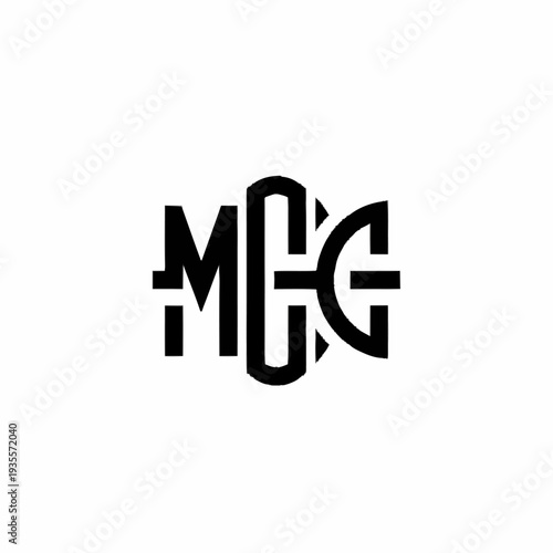 Monogram logo design with intertwined letters M, C, and G in a modern, bold, and clean style.