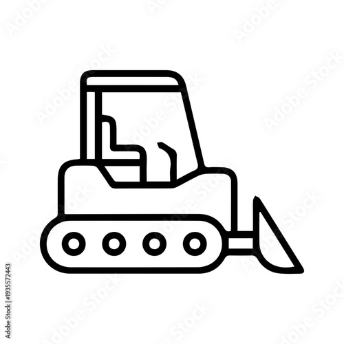 Earthmoving machinery icon