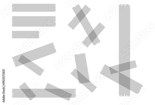 Adhesive tape different size and shapes collection clipart illustration