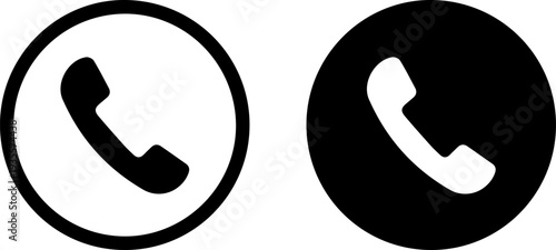 Modern phone icons for communication and contact