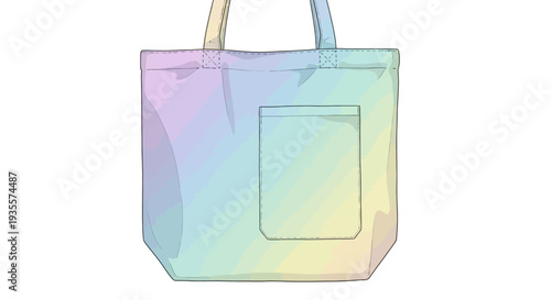 Rainbow Colored Tote Bag with Holographic Finish.