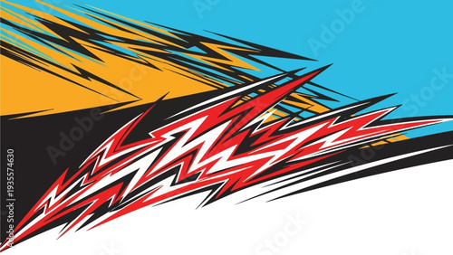 Dynamic abstract illustration featuring motion, speed, energy, and vibrant colors in a modern design with a sense of movement and fluidity