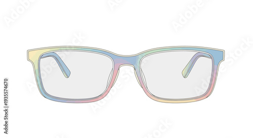 Pastel Colored Eyeglasses with Clear Lenses.