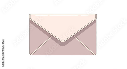 Pink Envelope with Flap Closed Stationery.