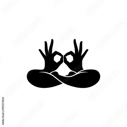 Zen Mudra Hands Gesture Symbol Icon