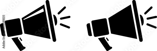 Megaphones announcing important messages loudly