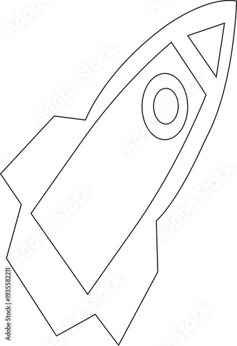 Rocket icon set. Business start up symbol. Rocket launching sign. Vector in flat and outline design style. Vector stock illustration.Rocket icon vector. Simple outline rocket sign.