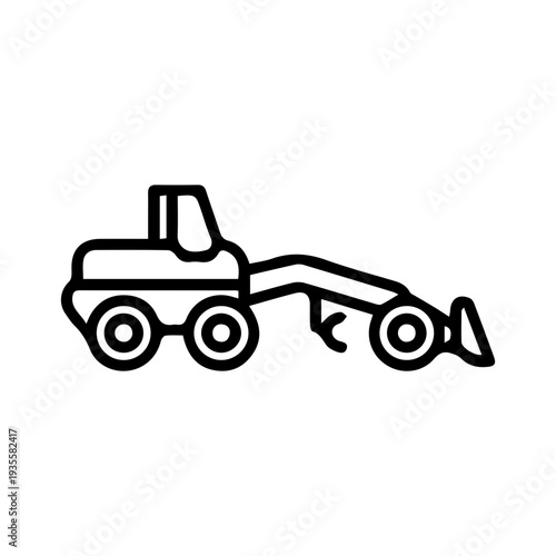 Industrial Grader Vehicle Icon
