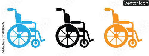 Vibrant wheelchair icons promoting accessibility and mobility for all