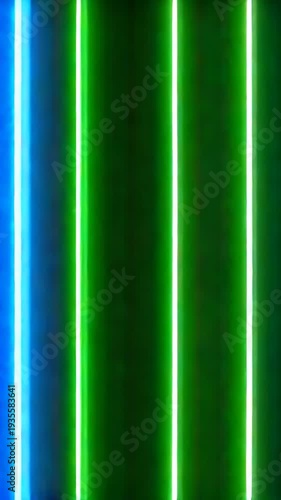 Illuminated neon vertical bars of orange and magenta colors, creating a vivid and modern graphic background texture.