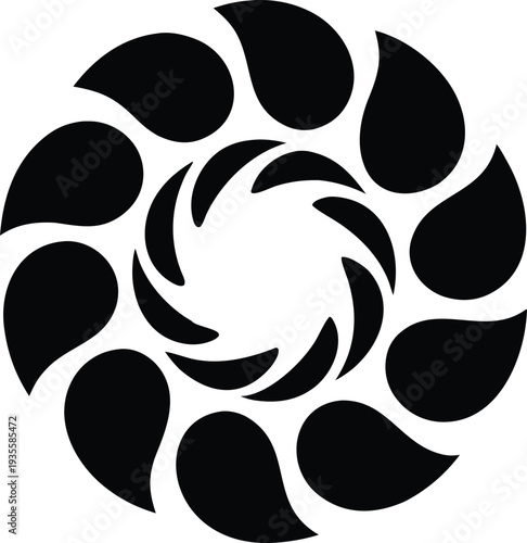 Hand-Drawn Botanical Wreath with Wild Mushrooms and Fern Leaves, Ink Sketch Vector Frame