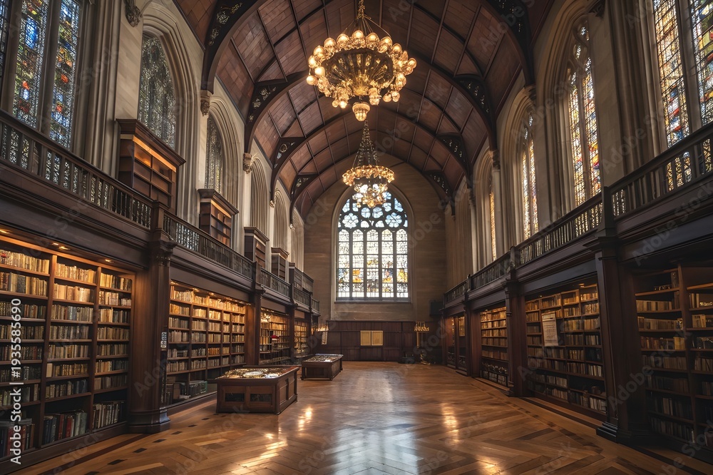 Obraz premium interior of grand library