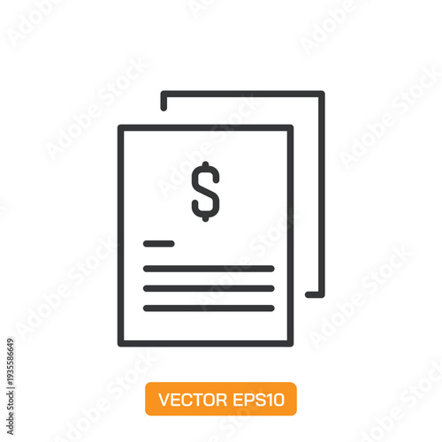 Document line icons- Mini collection and editable stroke series icon