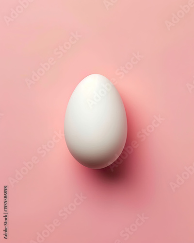 Wallpaper Mural Single pastel Easter egg on pink background with soft shadow and large copy space. Minimal vertical holiday composition for greeting cards and seasonal marketing Torontodigital.ca