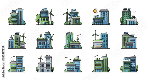 Sustainable City Buildings with Renewable Energy.