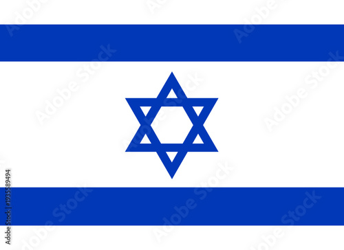 The israel flag is white with two horizontal blue stripes. Its design is inspired by the pattern of the Jewish prayer shawl, flag background, EPS10. Vector illustration