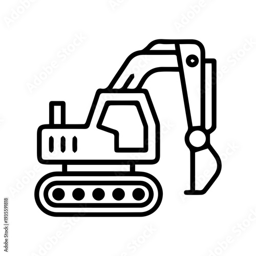 Construction Digger Grabber Icon
