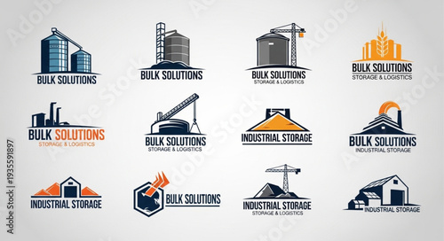 Collection of industrial and bulk storage facility logos.