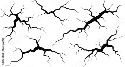 Crack, fracture, break, damage, earthquake, texture, split, ground, wall, concrete, vector, silhouette, hole, destruction, disaster,