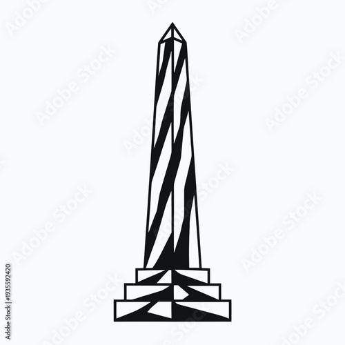Monumental Silhouette: A striking obelisk monument stands tall, its geometric form a testament to architectural artistry and the enduring legacy of history.
