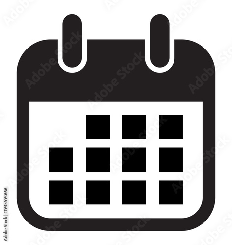 Calendar icon with date numbers for schedule. Vector illustration