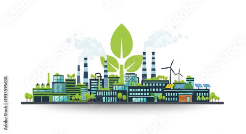 Sustainable City with Green Energy.