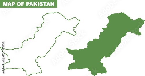 Outline of Pakistani map