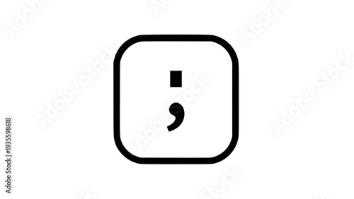 Semicolon mark icon 