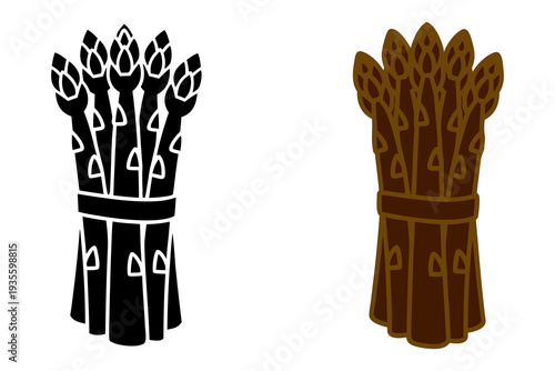 Illustration of wheat sheaves tied together, bundle of grain, agricultural product, farm produce, rural scenery in a simple graphic style