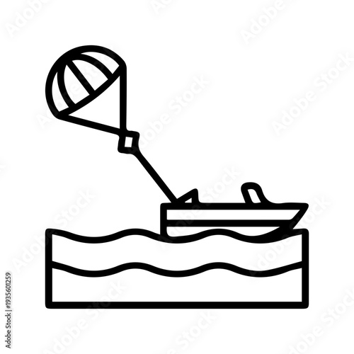 Parasailing water sport activity