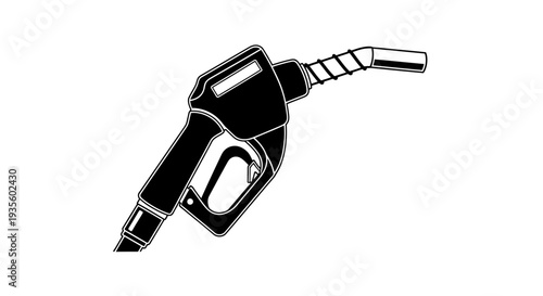 A detailed illustration of a fuel nozzle on a plain white background from a straightforward viewpoint