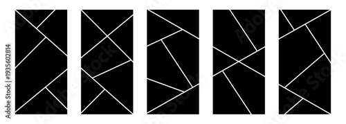 Collection of anime comic book templates. Blank collage grid template for a storyboard layout panel for a manga comic. Four different types of blank templates storyboard layout panels comic manga.