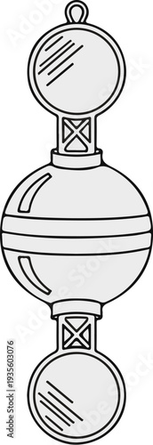 Nautical device, a bobbing float with attached circular elements