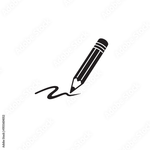 Pencil, write or compose line art icon for apps and websites vector illustration.