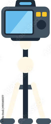 Digital camera on a tripod for photography, videography, and vlogging needs