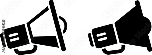 Megaphone icons for announcements and promotions